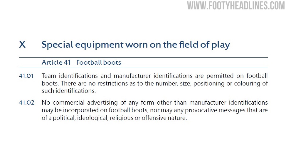 20212024 UEFA Equipment Regulations Released Footy Headlines