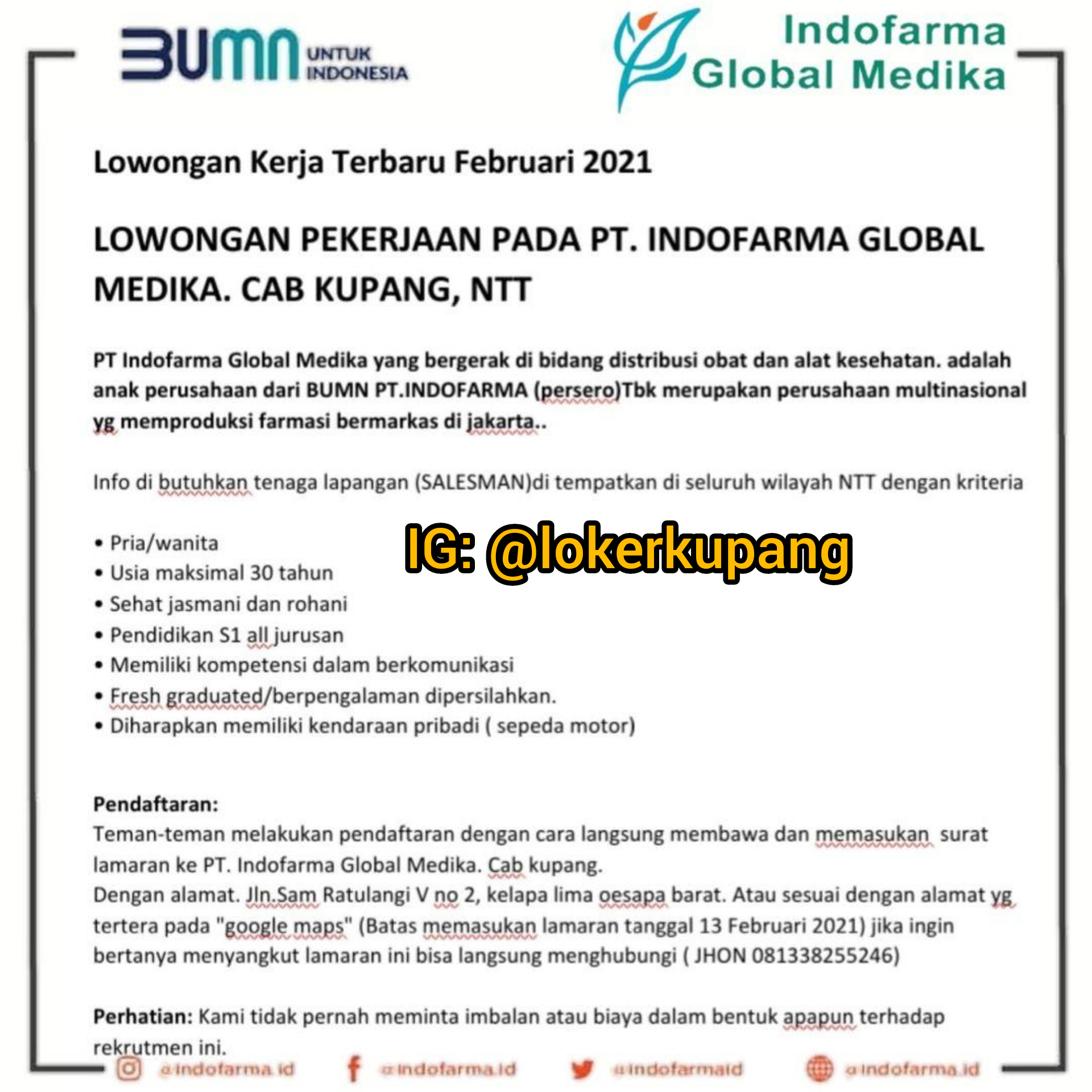 Gaji pt indofarma global medika