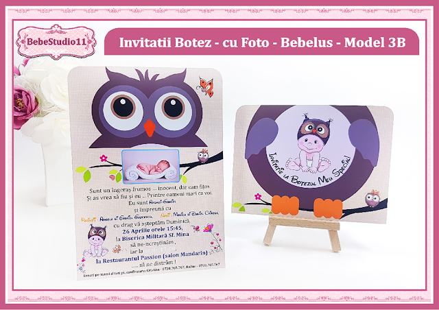 invitatii botez contur bebelus