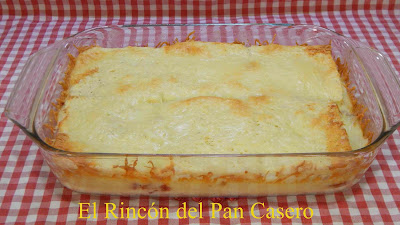 Receta fácil de pastel caliente de pan de molde con jamón y queso