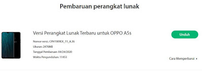 Halaman download Oppo