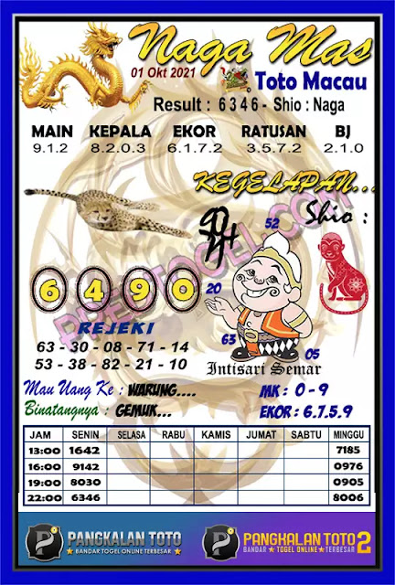 Prediksi Syair Macau 1 Oktober 2021 - Pangkalantoto
