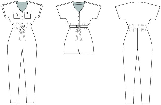 Alexa jumpsuit and playsuit sewing pattern - Tilly and the Buttons