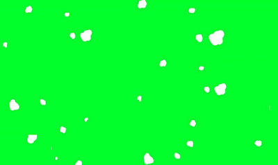 Green screen cartoon snowflakes