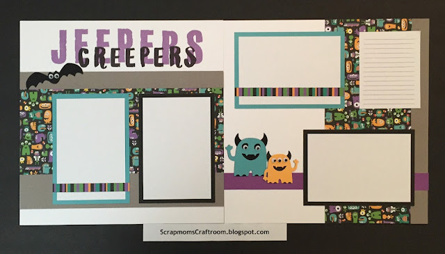 CTMH Jeepers Creepers layout - ScrapmomsCraftroom.blogspot.com