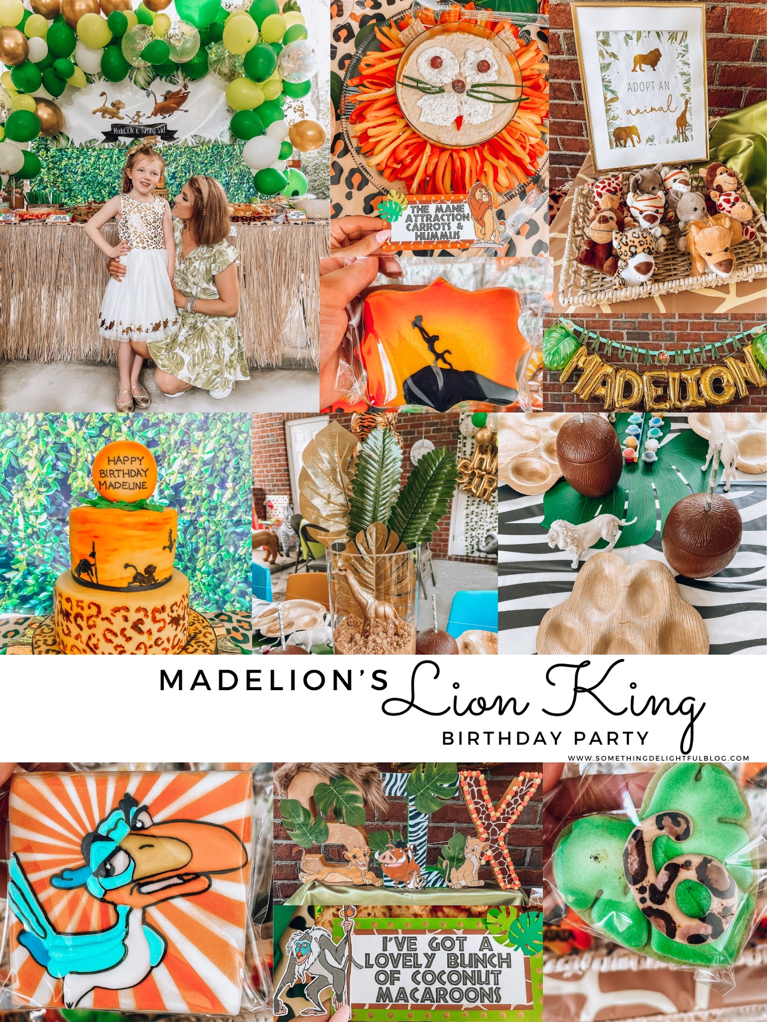 Madeline's Lion King 6th Birthday Party - Something Delightful Blog #partyideas #kidsbirthdayparty #lionkingparty #wildoneparty #safariparty #animalprintparty