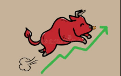 Ilustrasi Bullish Digambarkan Dengan Seekor Banteng Ilustrasi Bullish Digambarkan Dengan Seekor Banteng