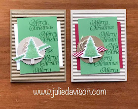 Stampin' Up! Perfectly Plaid Christmas Card ~ 2019 Holiday Catalog ~ #stampinup #christmas ~ www.juliedavison.com