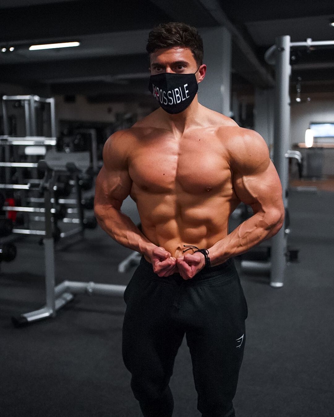 impossible-face-mask-shirtless-muscle-gym-male-hunk-biceps-pecs-flex