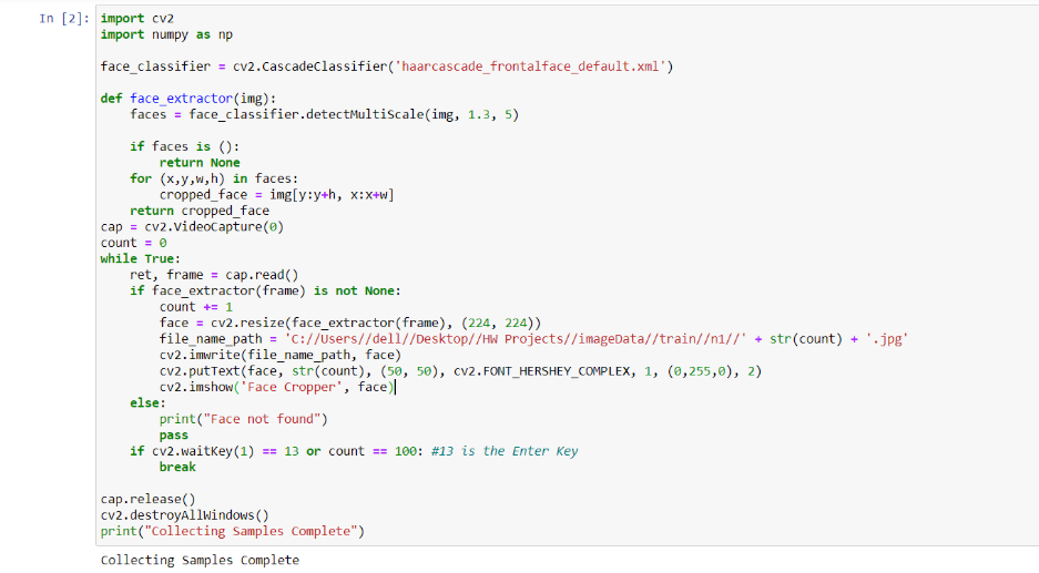 Face Recognition with HaarCascade