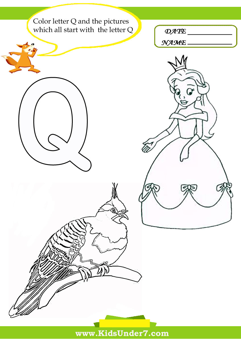 q coloring pages for kids - photo #15