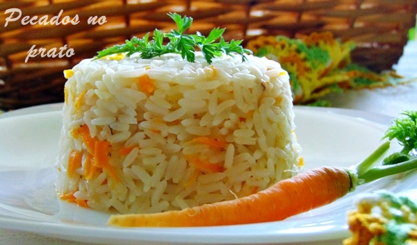 Receita de arroz de cenoura
