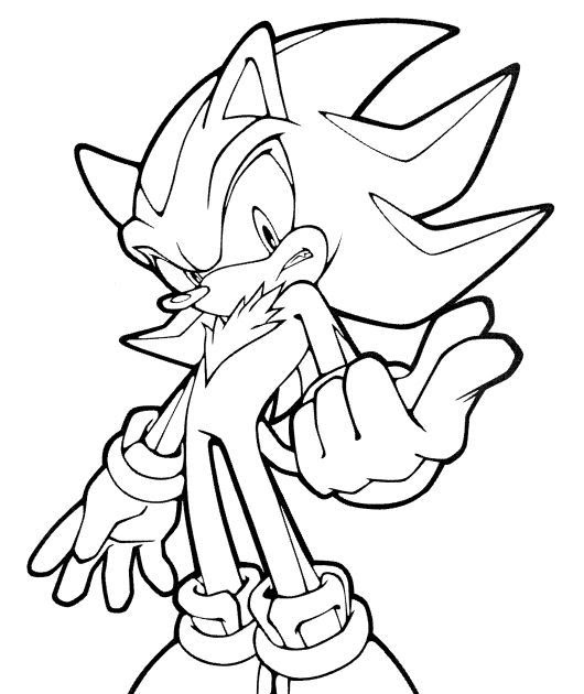 Shadow The Hedgehog Coloring Page ~ Coloring Pages(04)