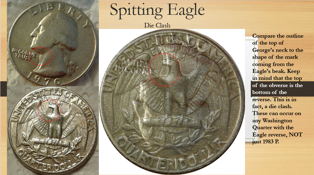 Adventures in Coin Roll Hunting The Famous Spitting Eagle Die crack