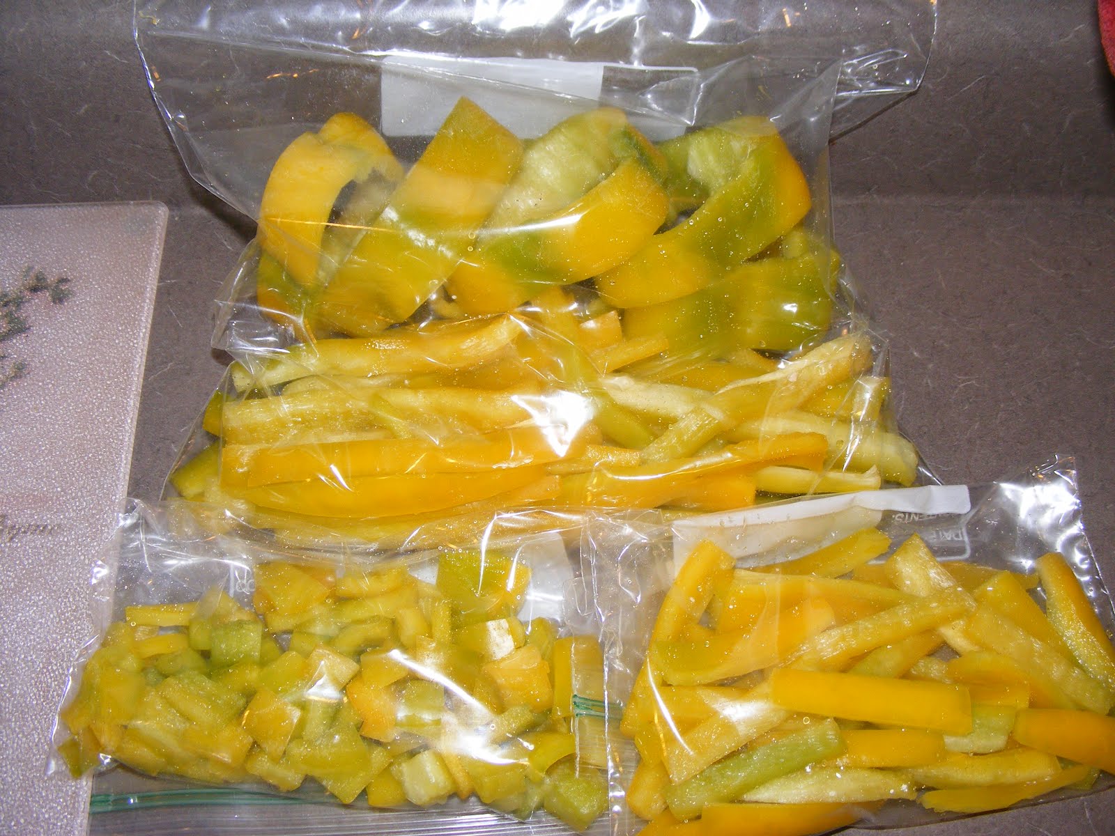 Freezing Peppers and Onions