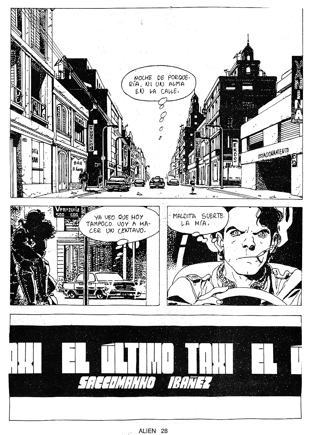 aquellos comics de fin de siglo EL ÚLTIMO TAXI (Unitario) por