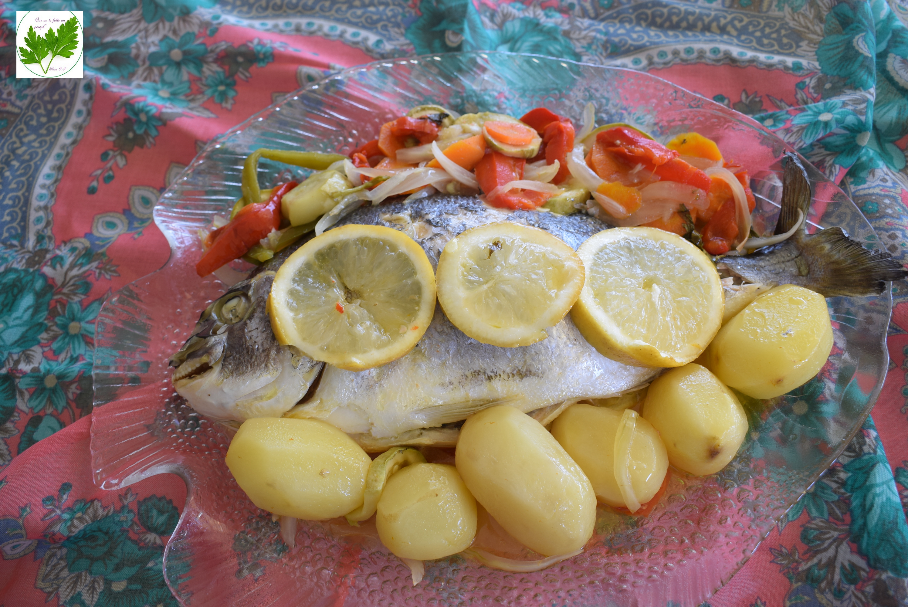 Dorada con Verduras y Patatas en Crock -Pot