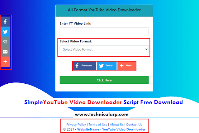 youtube video downloader blogger template