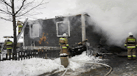 (ФОТО)Пожар в селе Новопышминское в результате которого погибла женщина 