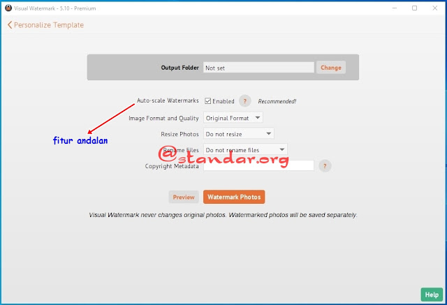 Review : Visual Watermark, Software Watermark Terbaik Versi standar.org-2