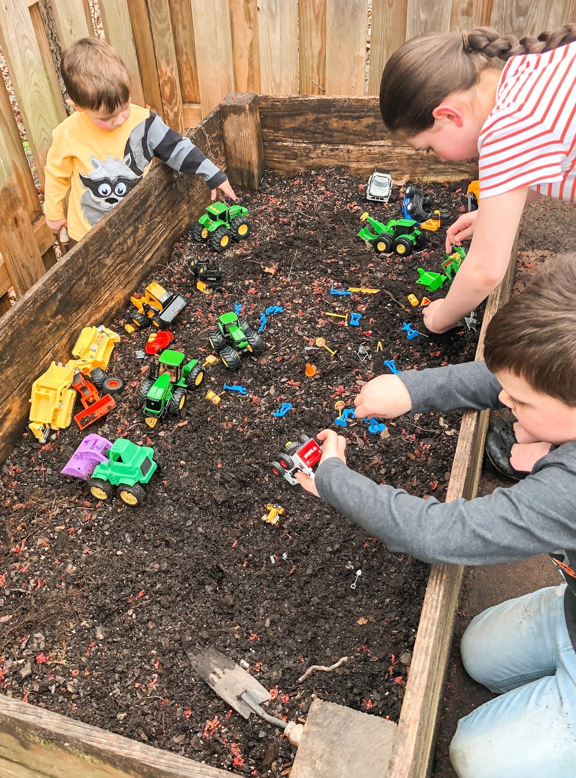 Thrift Shopping and Homeschooling DIY Dirt Box for Kids