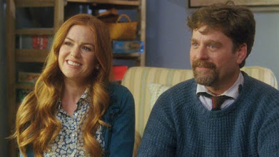 Zach Galifianakis and Isla Fisher in the comedy Keeping Up With the Joneses