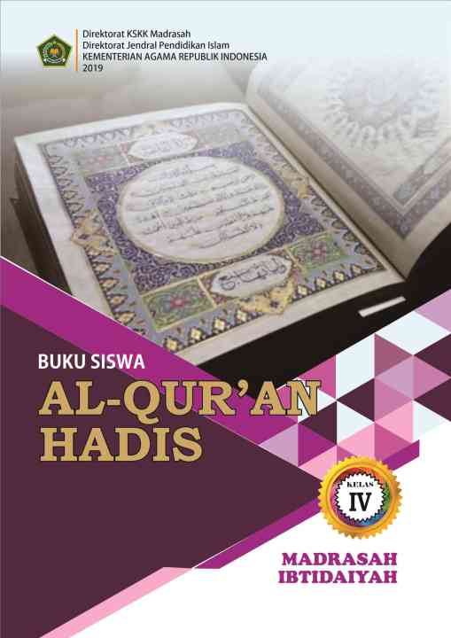 Buku AlQur�an Hadits Kelas 4 MI MI PUI Cipari