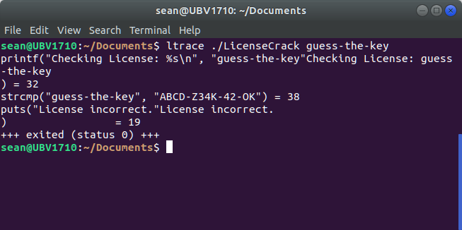 Reverse engineering a simple C program part 1: Strings, ltrace, hexdump