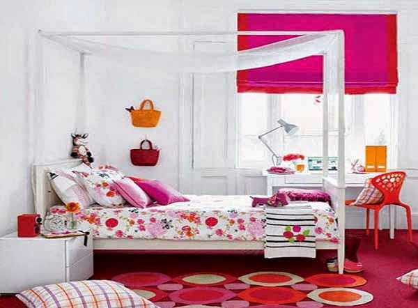 kamar tidur anak perempuan warna pink