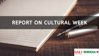 Report on Cultural Week