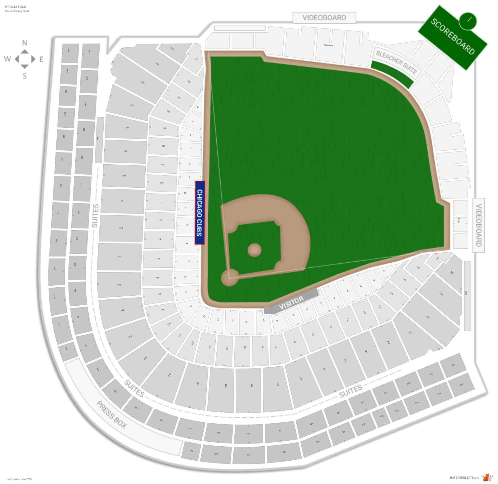 Target Field Seating Chart With Rows And Seat Numbers