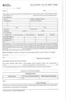 indian bank atm form kaise bhare