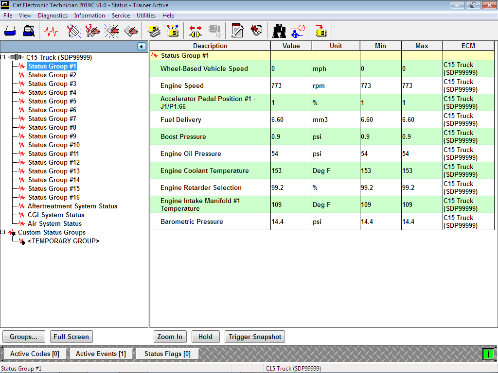 Status Tool on Caterpillar ET Software Blog.Teknisi