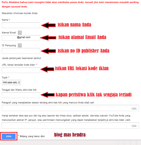 Mengatasi Masalah Klik Iklan Sendiri Pada Google AdSense - blog mas hendra