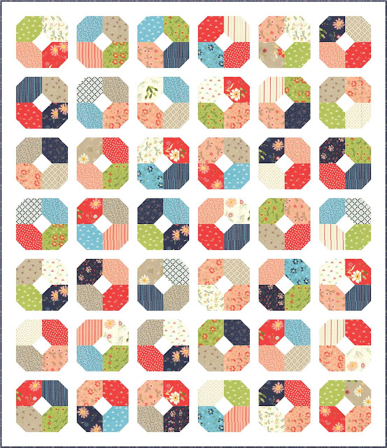 Layer Cake Lucy quilt pattern by Andy of A Bright Corner - a layer cake friendly pattern that looks good in any fabric!