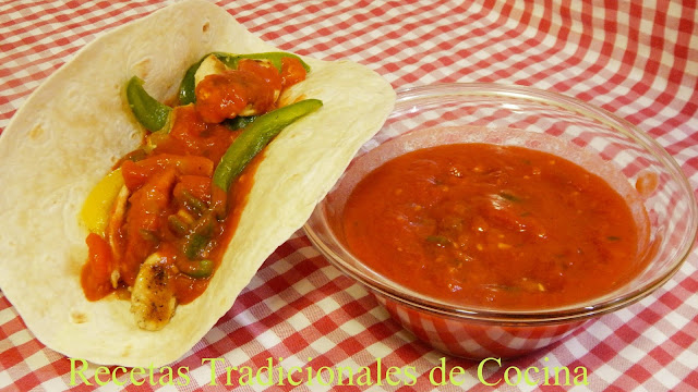 Receta de Salsa roja picante Mexicana