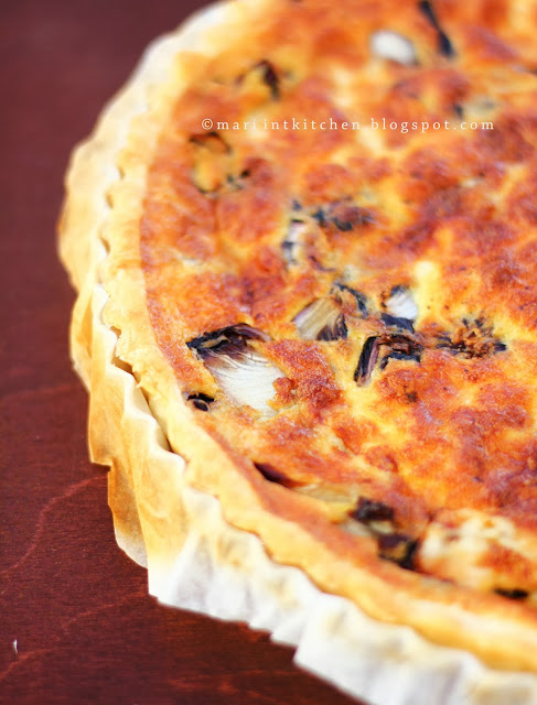 quiche con radicchio e taleggio