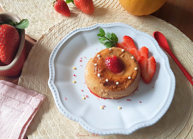 Flan de calabaza asada en microondas