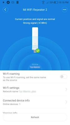 Mi WiFi Repeater 2 Device Settings Mi Home