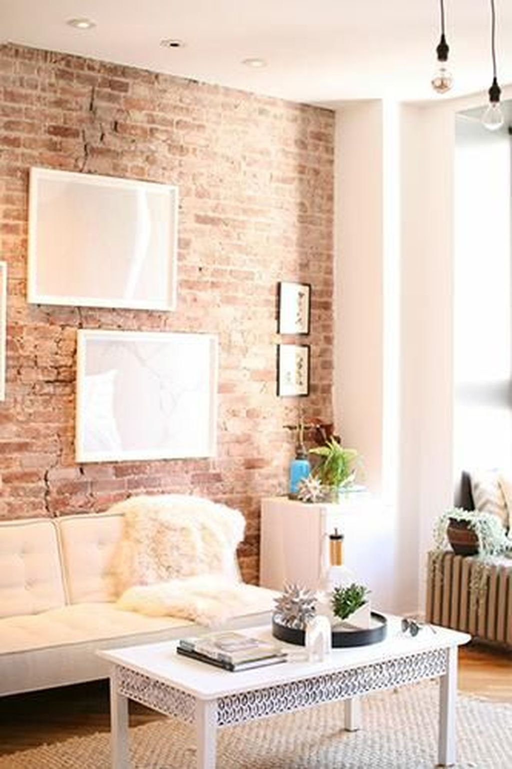 48 Ispiring Rustic Elegant Exposed Brick Wall Ideas Living Room Home