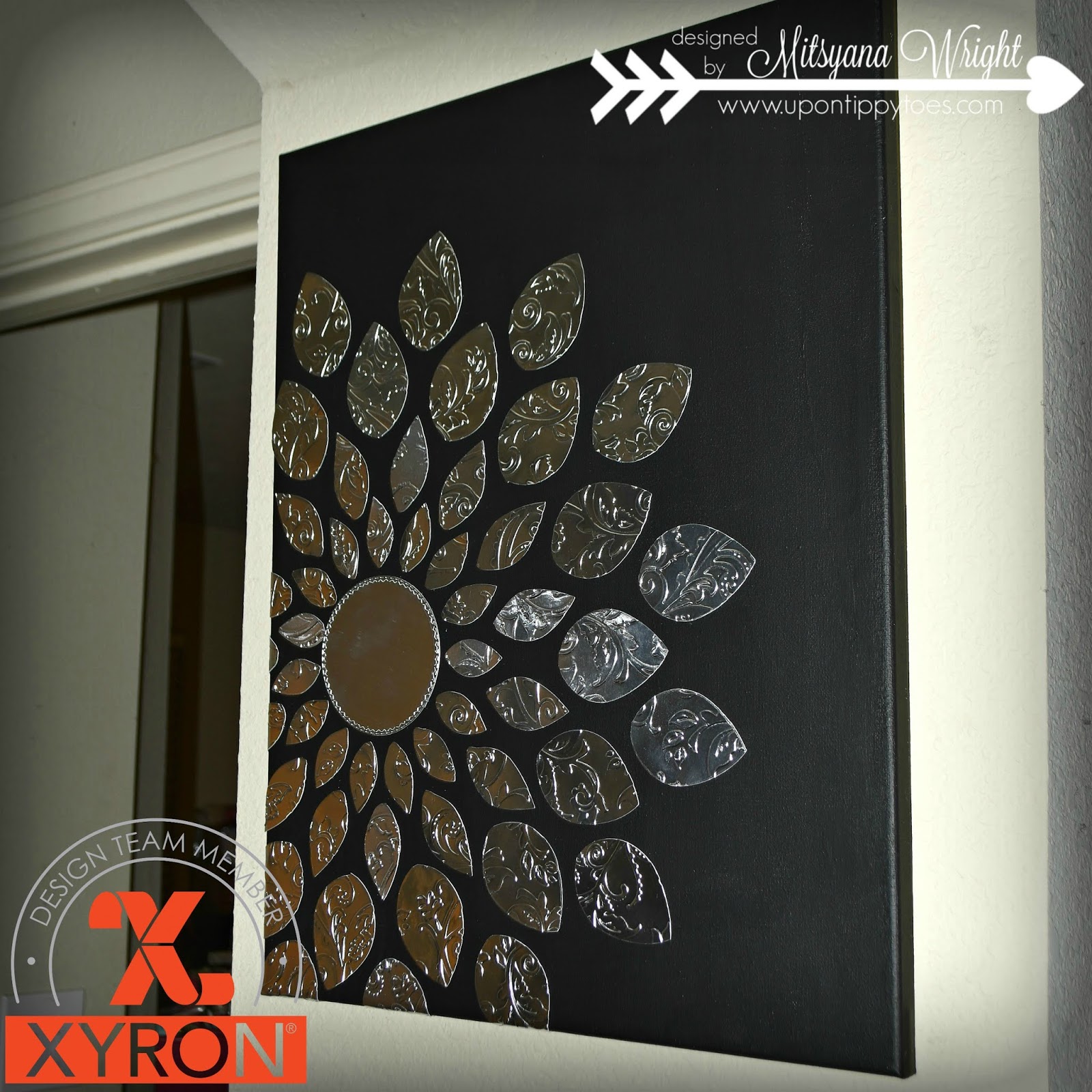 Up On Tippy Toes Canvas Art Using DIY Foil Paper