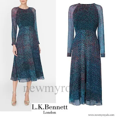 Kate Middleton wore LK Bennett Addison Printed Silk Dress