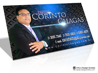 Cartão de Visita pastor evangélico corinto chagas gospel