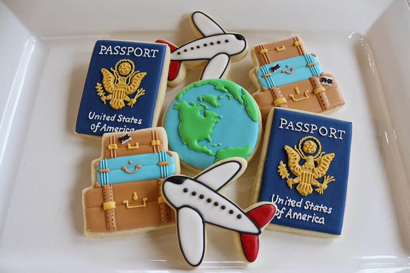 travel theme cookies