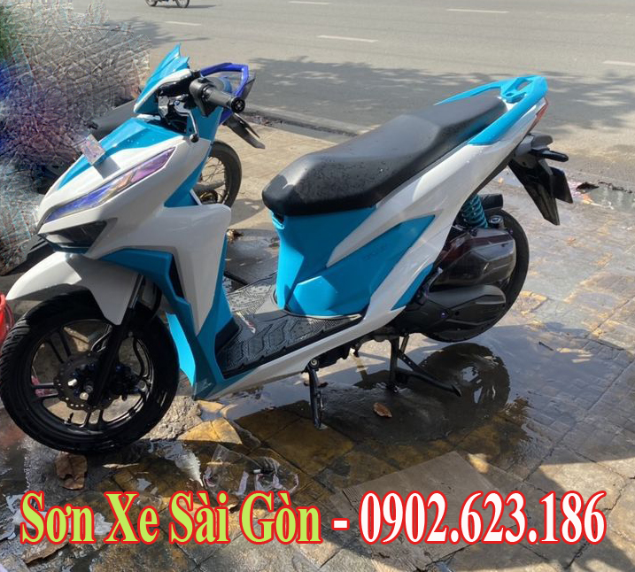 VARIO XANH MINT PHỐI TRẮNG  SƠN XE HOÀNG PHÚC