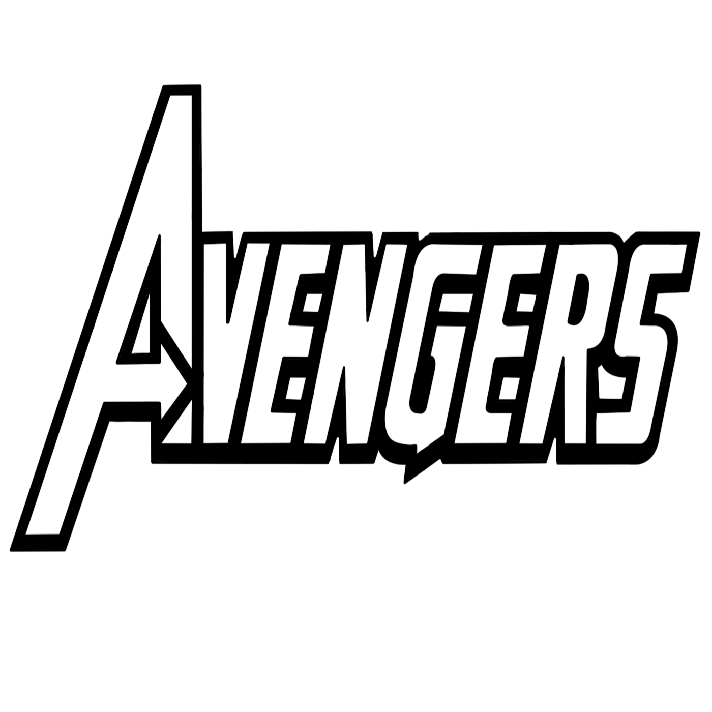 Avengers Logo Drawing Avengers Logo Coloring/Drawing Page Outline