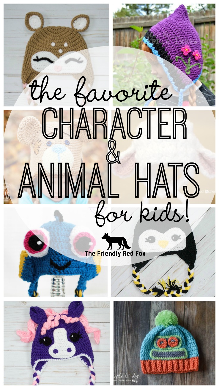 Character and Animal Crochet Hat Patterns