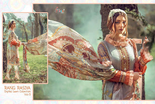 Shree Fab rang Rasia Digital Lawn Collection Vol 3 Pakistani Suits 