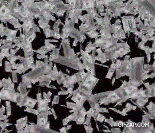 MONEY FLYING GIF | FALLING DOLLARS FROM THE SKY