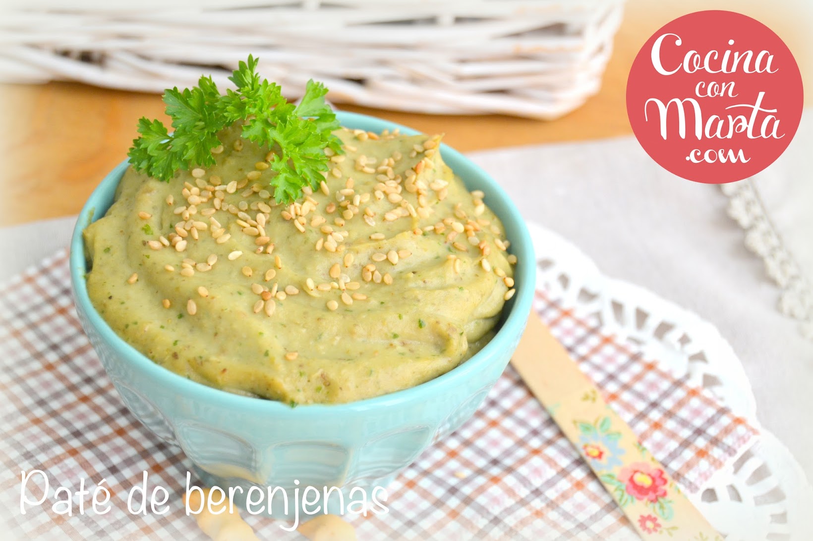 Paté de berenejenas, hummus berenjena, hunmus, baba ganoush, cocina con marta, receta casera, receta vegana, vegetariana, recetas para niños, sin aceite de palma, receta casera